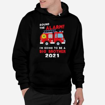 Kids Im Going To Be A Big Brother Firetruck Baby Reveal Hoodie - Monsterry CA