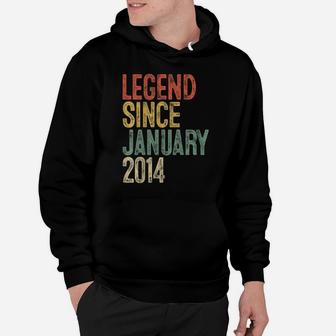 Kids Legend Since January 2014 7Th Birthday Gift 7 Year Old Hoodie | Crazezy CA