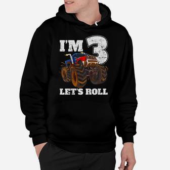 Kids Monster Truck 3Rd Birthday T Shirt Boy 3 Year Old Gift Tee Hoodie | Crazezy DE