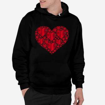 Kids Red Hear For Girls Boys Valentines Day For Kid Hoodie - Seseable