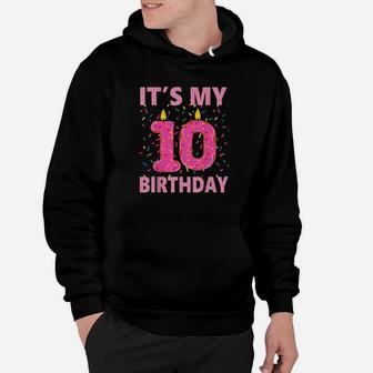 Kids Sweet Donut Its My 10Th Birthday 10 Yrs Old Gift Hoodie | Crazezy UK