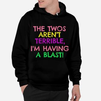 Kids The Twos Aren't Terrible Funny Cute 2Nd Birthday Hoodie | Crazezy
