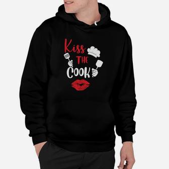 Kiss The Cook Gift For Valentine Happy Valentines Day Hoodie - Seseable