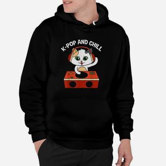 Kpop And Chill Dj Cat Party Hoodie | Crazezy UK