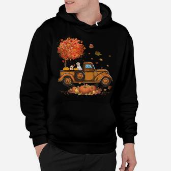 Labrador Retriever Pumpkins Truck Autumn Leaf Fall Gifts Sweatshirt Hoodie | Crazezy DE