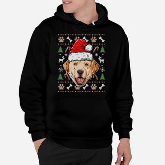 Labrador Ugly Christmas Dog Santa Hat Xmas Boys Kids Girls Sweatshirt Hoodie | Crazezy