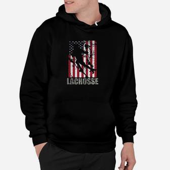 Lacrosse American Flag Hoodie | Crazezy