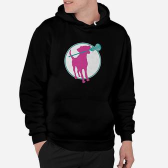Lacrosse Dog With Girl Hoodie | Crazezy