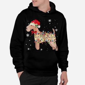 Lakeland Terrier Dog Christmas Light Xmas Mom Dad Gifts Sweatshirt Hoodie | Crazezy