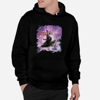 Lazer Warrior Space Cat Riding Turtle With Pizza Hoodie | Crazezy