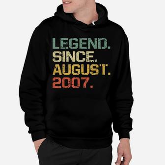 Legend Since August 2007 - 12 Years Old Shirt Gift Hoodie | Crazezy