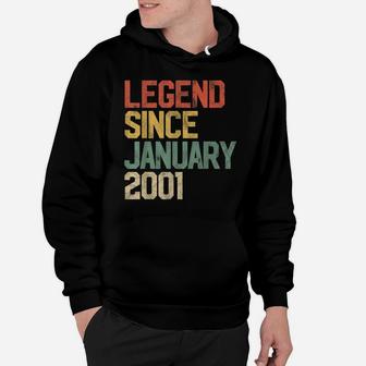 Legend Since January 2001 19Th Birthday Gift 19 Year Old Hoodie | Crazezy UK