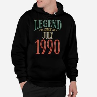 Legend Since July 1990 Birthday Design Hoodie | Crazezy