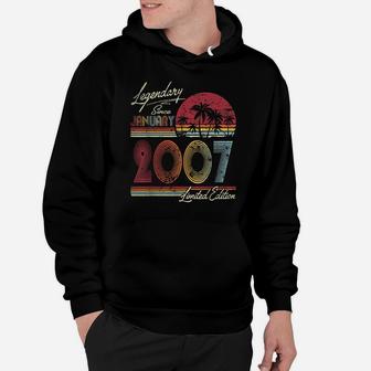 Legendary Since January 2007 13Th Birthday Gift 13 Years Old Hoodie | Crazezy