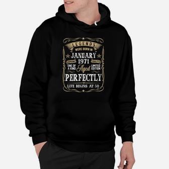 Legends Were Born In January 1971 50Th Birthday Gift Hoodie | Crazezy AU