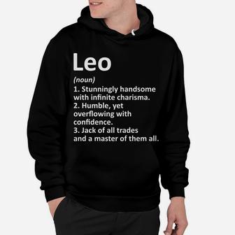 Leo Definition Personalized Name Funny Birthday Gift Idea Hoodie | Crazezy