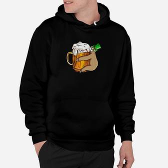 Leprechaun Sloth Beer Lover St Patricks Day Hoodie - Thegiftio UK