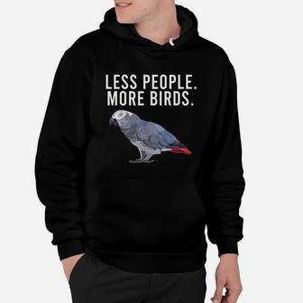 Less People More Birds Parrot Hoodie | Crazezy