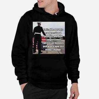 Let's Give Our Vets Print Hoodie - Monsterry