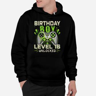 Level 16 Unlocked Video Game 16Th Birthday Gamer Boys Kids Hoodie | Crazezy DE