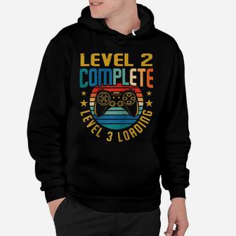 Level 2 Complete Level 3 Loading 2Nd Birthday Video Gamer Raglan Baseball Tee Hoodie | Crazezy DE