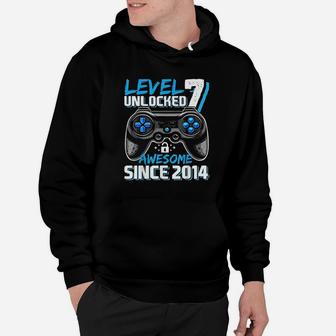 Level 7 Unlocked Awesome 2014 Video Game 7Th Birthday Hoodie | Crazezy CA