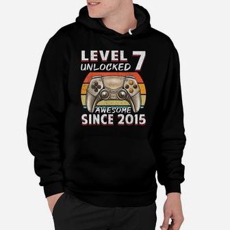 Level 7 Unlocked Video Gamer 7 Years Old 7 Birthday Gifts Hoodie | Crazezy UK