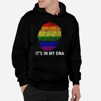 Lgbt Finger Print It's In My Dna Hoodie - Monsterry