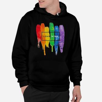Lgbt Gay Love Lesbian Rainbow Design Print Hoodie - Monsterry UK