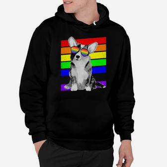 Lgbt Rainbow Flag Gay Pride Corgi Hoodie - Monsterry AU