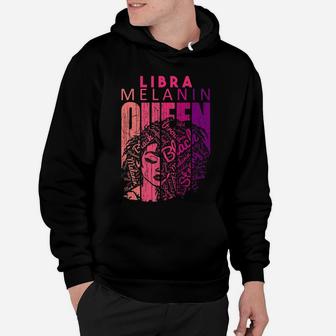 Libra Melanin Queen Strong Black Woman Zodiac Star Signs Hoodie | Crazezy DE