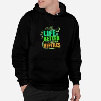 Life Is Better With Reptiles Leopard Gecko Hoodie | Crazezy UK