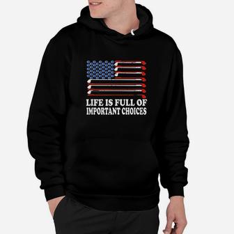 Life Is Full Of Important Choices Funny Golf Player Hoodie | Crazezy