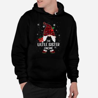 Lil Sister Gnome Buffalo Plaid Matching Family Christmas Hoodie | Crazezy AU