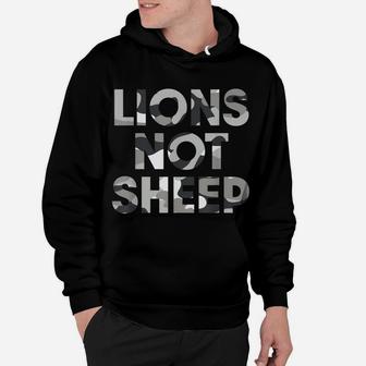 Lions Not Sheep Grey Gray Camo Camouflage Hoodie | Crazezy CA