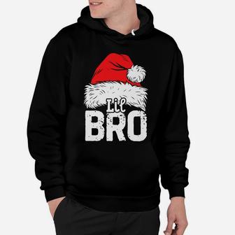 Little Brother Santa Christmas Family Matching Xmas Boys Hoodie | Crazezy