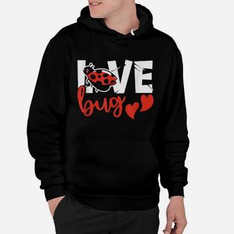 Love Bug Valentines Day Ladybug February 14Th Apparel Hoodie - Monsterry DE