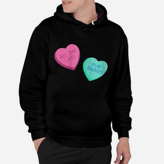 Love Cats Conversation Hearts Funny Gift For Women And Girls Zip Hoodie Hoodie | Crazezy