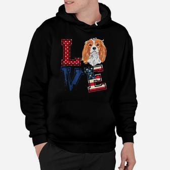 Love Cavalier King Charles Spaniel Face 4Th Of July Tshirt Hoodie - Monsterry
