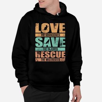 Love Save Rescue Dog Cat Pet Animal Love Hoodie Hoodie | Crazezy DE
