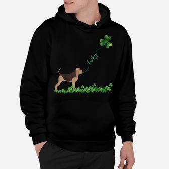 Lucky Bloodhound Dog Shamrock St Patrick Day Shirt For Women Hoodie | Crazezy AU