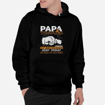 Lustiges Vatertag Hoodie mit Papa & Tochter Spruch, Schwarzes Herren Motiv-Hoodie - Seseable