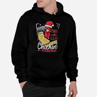 Making A List Chicken It Twice Hoodie - Monsterry