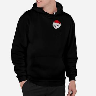 Maltipoo Santa Christmas Pocket Dog Funny Xmas Sweatshirt Hoodie | Crazezy DE