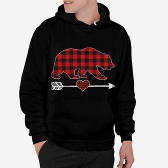 Mama Bear Christmas Pajama Red Plaid Buffalo Family Gift Sweatshirt Hoodie | Crazezy