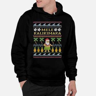 Mele Kalikimaka Christmas, Ugly Sweater Costume, Funny Santa Hoodie | Crazezy UK