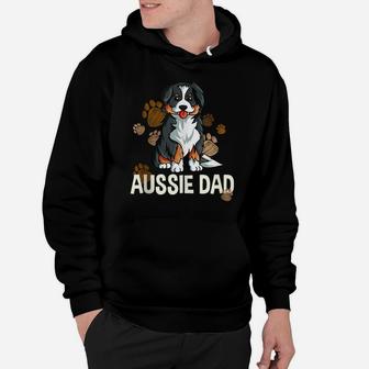 Mens Australian Shepherd Dad Dog Saying Fun Aussie Hoodie | Crazezy AU