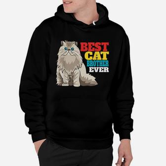 Mens Best Cat Brother Ever Cute Kitty Cat Lovers Best Cat Brother Hoodie | Crazezy