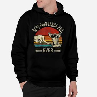 Mens Best Chihuahua Dad Ever Bump Funny Dog Dad Father's Day Hoodie | Crazezy AU