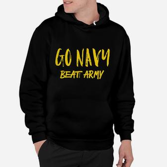 Mens Blue Gold "Go Navy Beat Army" T-Shirt Hoodie | Crazezy AU
